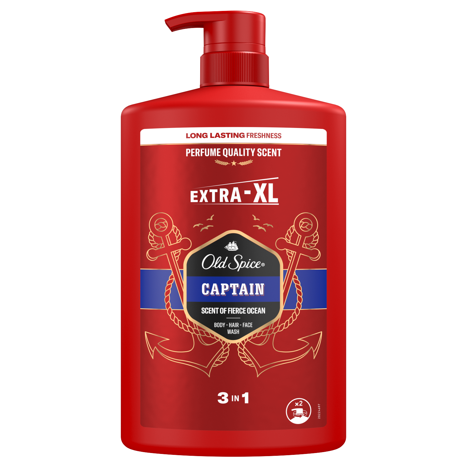 Old Spice Old Spice, Duschgel 3w1, für den Körper, Haar und Gesicht, Captain, 1000 ml — Inhaltsstoffe und Bewertung