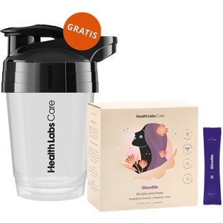 Health Labs GlowMe, smak malinowy, 30 saszetek + shaker gratis - zdjęcie produktu