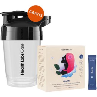 Health Labs GlowMe, smak malinowo-borówkowy, 30 saszetek + shaker gratis - zdjęcie produktu
