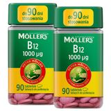 Zestaw Moller's B12 1000 µg, 2 x 90 tabletek - miniaturka zdjęcia produktu