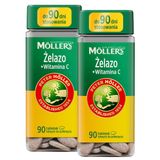Zestaw Moller's Żelazo + Witamina C, 2 x 90 tabletek - miniaturka zdjęcia produktu