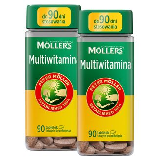 Zestaw Moller's Multiwitamina, 2 x 90 tabletek - zdjęcie produktu