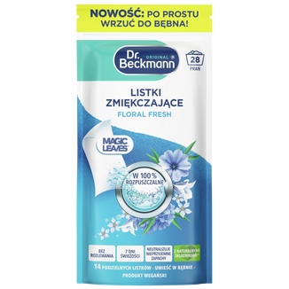 Dr. Beckmann Magic Leaves, listki zmiękczające do prania, Floral Fresh, 14 sztuk - zdjęcie produktu