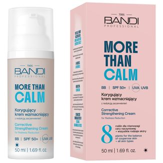 Bandi More Than Calm, korygujący krem wzmacniający z redukcją zaczerwienień, SPF 50+, 50 ml - zdjęcie produktu