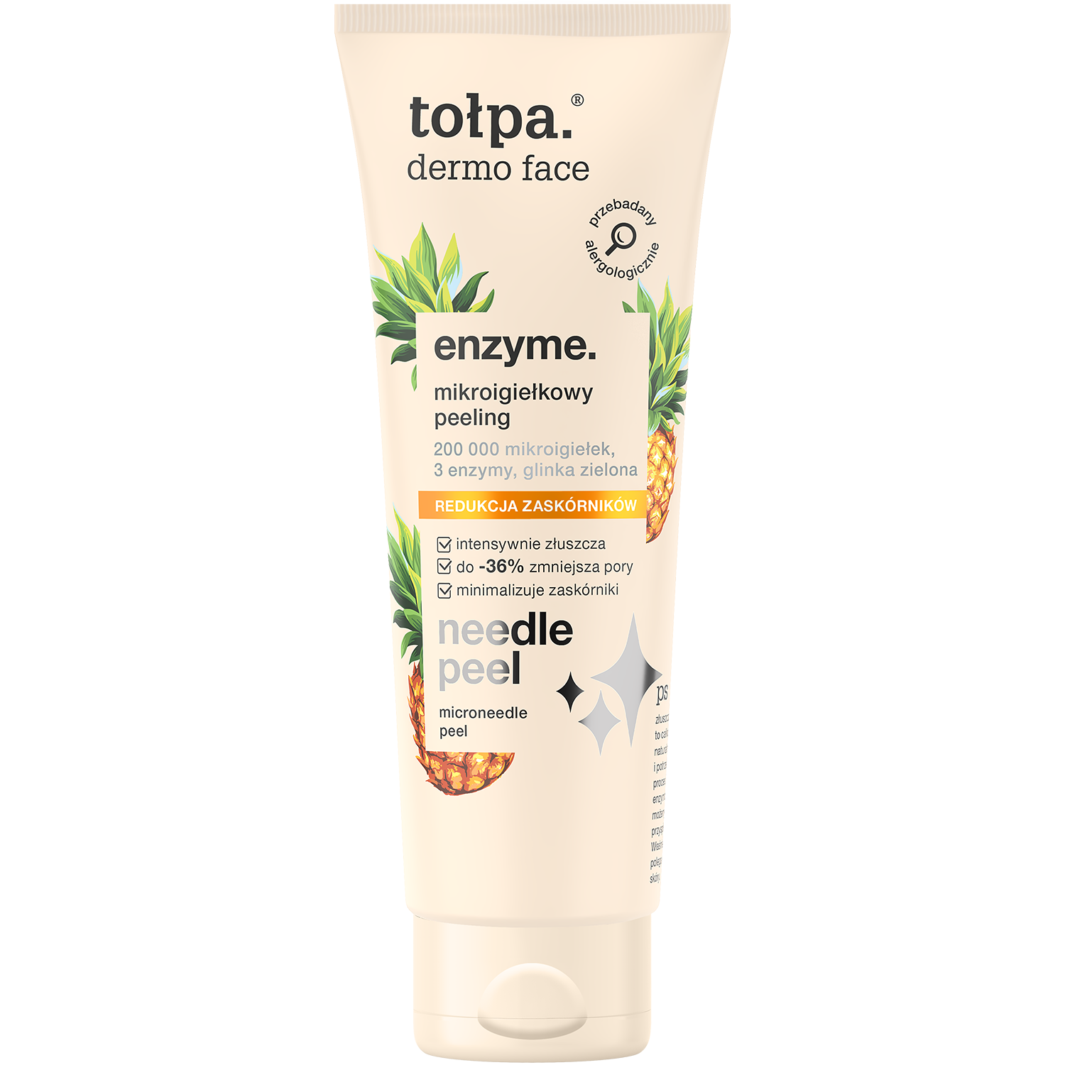Tołpa Tołpa Dermo Face Enzyme, mikroigiełkowy peeling, 3 enzymy, 100 ml — Składniki i ocena