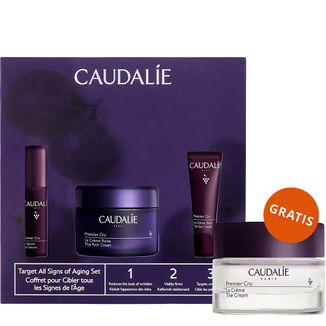 Zestaw Caudalie Premier Cru, krem, 50 ml + prezent: serum, 10 ml + krem pod oczy, 5 ml + krem do twarzy, 15 ml gratis - zdjęcie produktu