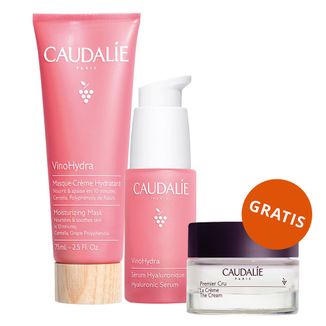Caudalie VinoHydra Hyaluronic, serum do twarzy, 30 ml + nawilżająca maska do twarzy, 75 ml + krem do twarzy, 15 ml gratis - zdjęcie produktu