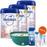 Zestaw Bebilon Profutura DuoBiotik 3, odżywcza formuła na bazie mleka, po 1 roku, 3 x 800 g + Travel set gratis - miniaturka zdjęcia produktu
