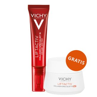 Vichy Liftactiv Collagen Specialist, krem pod oczy, 15 ml + krem na dzień, 15 ml gratis - zdjęcie produktu