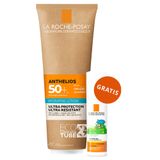 La Roche-Posay Anthelios, nawilżające mleczko ochronne, SPF 50+, 250 ml + mleczko ochronne do twarzy i ciała od 6 miesiąca, SPF 50+, 50 ml gratis - miniaturka zdjęcia produktu