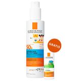La Roche-Posay Anthelios UVMune 400 Dermo-Pediatrics, niewidoczny spray ochronny, SPF 50+, 200 ml + mleczko ochronne do twarzy i ciała od 6 miesiąca, SPF 50+, 50 ml gratis - miniaturka zdjęcia produktu