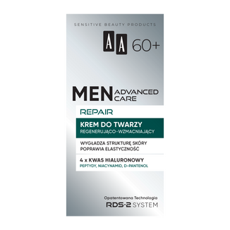 AA Men Advanced Care Repair 60+, krem do twarzy regenerująco-wzmacniający, 50 ml - zdjęcie produktu