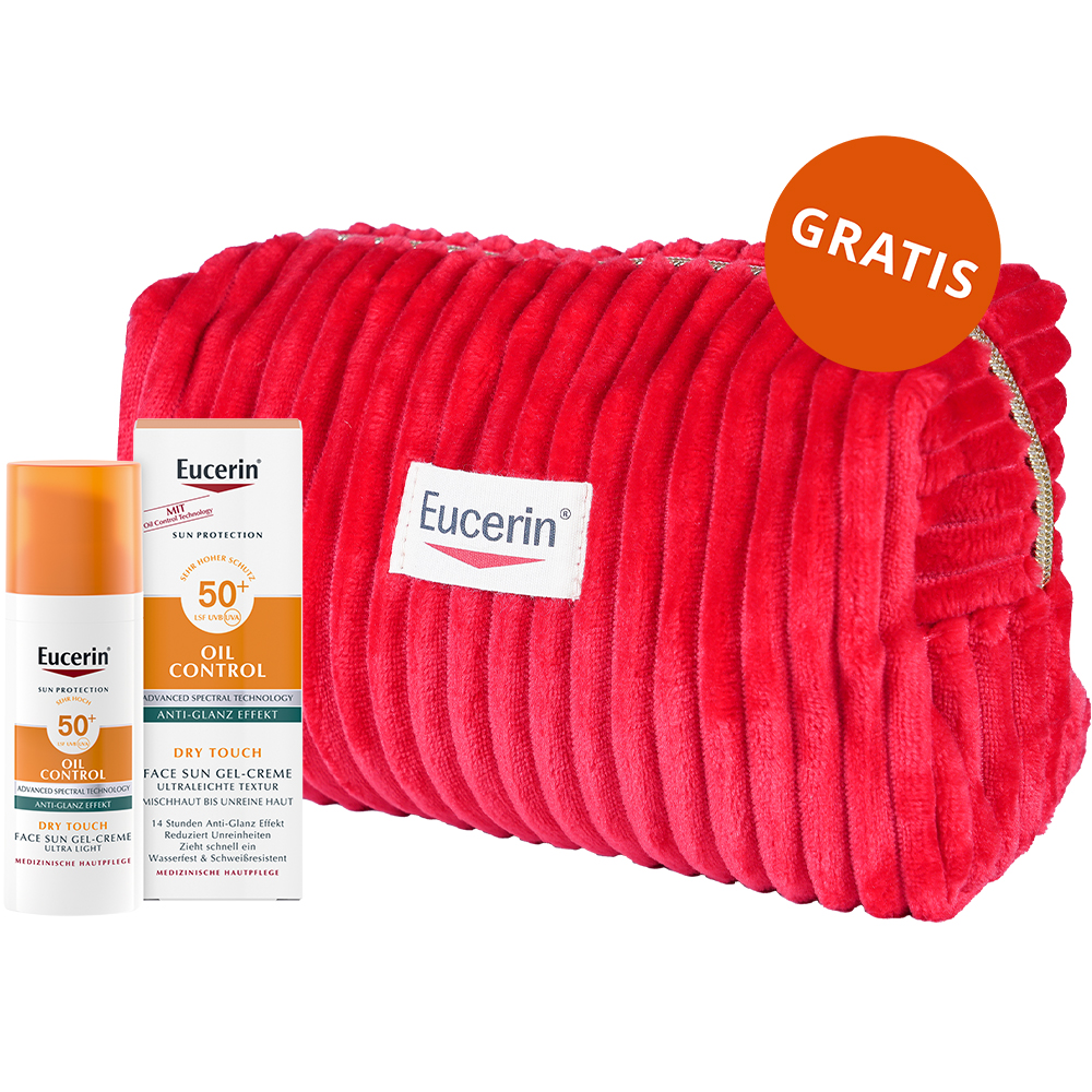 Eucerin Eucerin Sun Protection Oil Control, ultralekki żel-krem ochronny do skóry ze skłonnością do trądziku, SPF 50+, 50 ml + kosmetyczka gratis — Inhaltsstoffe und Bewertung