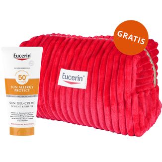 Eucerin Sun Allergy Protect, żel-krem ochronny do twarzy i ciała, SPF 50+, 200 ml + kosmetyczka gratis - zdjęcie produktu