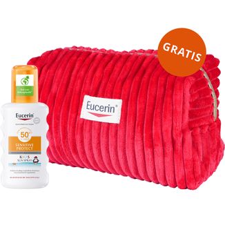 Eucerin Sun Protection Sensitive Protect, spray ochronny dla dzieci, ultralekki, SPF 50+, 200 ml + kosmetyczka gratis - zdjęcie produktu