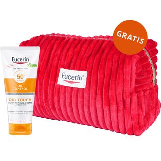 Eucerin Sun Protection Oil Control, ultralekki żel-krem ochronny do ciała, SPF 50+, 200 ml + kosmetyczka gratis Eucerin Sun Protection Oil Control, ultralekki żel-krem ochronny do ciała, SPF 50+, 200 ml + kosmetyczka gratis - zdjęcie produktu