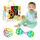 Oball, zestaw upominkowy Grasp the Day, piłka i grzechotka hantelek, od urodzenia - miniaturka zdjęcia produktu