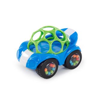 Oball, pojazd z grzechotką Rattle&Roll, niebieski, od 3 miesiąca - zdjęcie produktu