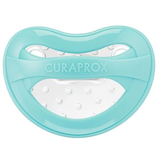Curaprox baby, smoczek uspokajający, od urodzenia, rozmiar 0, turkusowy, 1 sztuka Curaprox baby, smoczek uspokajający, od urodzenia, rozmiar 0, turkusowy, 1 sztuka - zdjęcie produktu