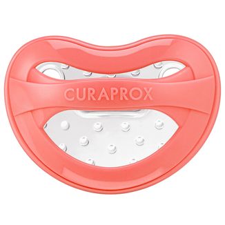 Curaprox baby, smoczek uspokajający, od urodzenia, rozmiar 0, koralowy, 1 sztuka - zdjęcie produktu