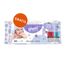Zestaw Bella Baby Happy, pieluchy, rozmiar 1 Newborn, 2-5 kg, 2 x 42 sztuki + chusteczki nawilżane, alantoina i witamina E, 64 sztuki gratis - miniaturka 3 zdjęcia produktu