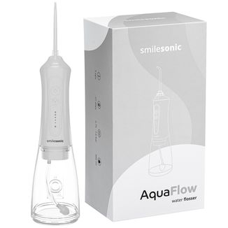 Smilesonic AquaFlow, bezprzewodowy irygator do jamy ustnej, biały, 1 sztuka Smilesonic AquaFlow, bezprzewodowy irygator do jamy ustnej, biały, 1 sztuka - zdjęcie produktu