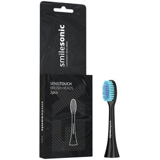 Smilesonic SensiTouch, końcówki wymienne do szczoteczki sonicznej, czarne, 2 sztuki - zdjęcie produktu