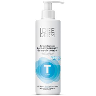 Idee Derm, dermatologiczny żel normalizujący do mycia twarzy, 220 ml Idee Derm, dermatologiczny żel normalizujący do mycia twarzy, 220 ml - zdjęcie produktu