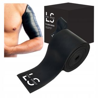 Acus Med Floss Band Line Sport, taśma rehabilitacyjna, czarna, 1,5 mm - zdjęcie produktu