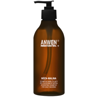 Anwen x Ministerstwo, nawilżający szampon do włosów, róża-malina, 200 ml Anwen x Ministerstwo, nawilżający szampon do włosów, róża-malina, 200 ml - zdjęcie produktu