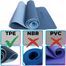 Revity Training Mat, mata do ćwiczeń TPE, dwuwarstwowa, antypoślizgowa, 183 × 61 × 0,6 cm, niebieska, 1 sztuka - miniaturka 2 zdjęcia produktu