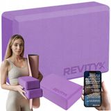 Revity Yoga Block, klocek do jogi, EVA, fazowane krawędzie, 23 × 15 × 7,5 cm, fioletowy, 1 sztuka - miniaturka zdjęcia produktu