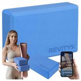 Revity Yoga Block, klocek do jogi, EVA, fazowane krawędzie, 23 × 15 × 7,5 cm, niebieski, 1 sztuka - miniaturka zdjęcia produktu