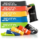 Revity Resistance Mini Bands Regular, gumy oporowe do ćwiczeń, lateksowe, 5–25 kg, 5 × 60 cm, wielokolorowe, zestaw 5 sztuk - miniaturka zdjęcia produktu