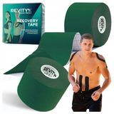 Revity Kinesiology Recovery Tape, taśma kinezjologiczna Recovery, wodoodporna, 5 cm × 5 m, ciemna zieleń, 1 sztuka - miniaturka zdjęcia produktu
