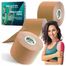 Revity Kinesiology Recovery Tape, taśma kinezjologiczna Recovery, wodoodporna, 5 cm × 5 m, beż, 1 sztuka - miniaturka  zdjęcia produktu