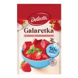 Delecta Galaretka, 50% mniej cukru, smak truskawkowy, 39 g - miniaturka zdjęcia produktu