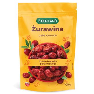 Bakalland Żurawina, całe owoce, 100 g - zdjęcie produktu