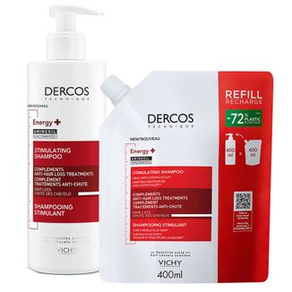 Zestaw Vichy Dercos Energy+, szampon wzmacniający włosy, 400 ml + zapas, 400 ml - zdjęcie produktu