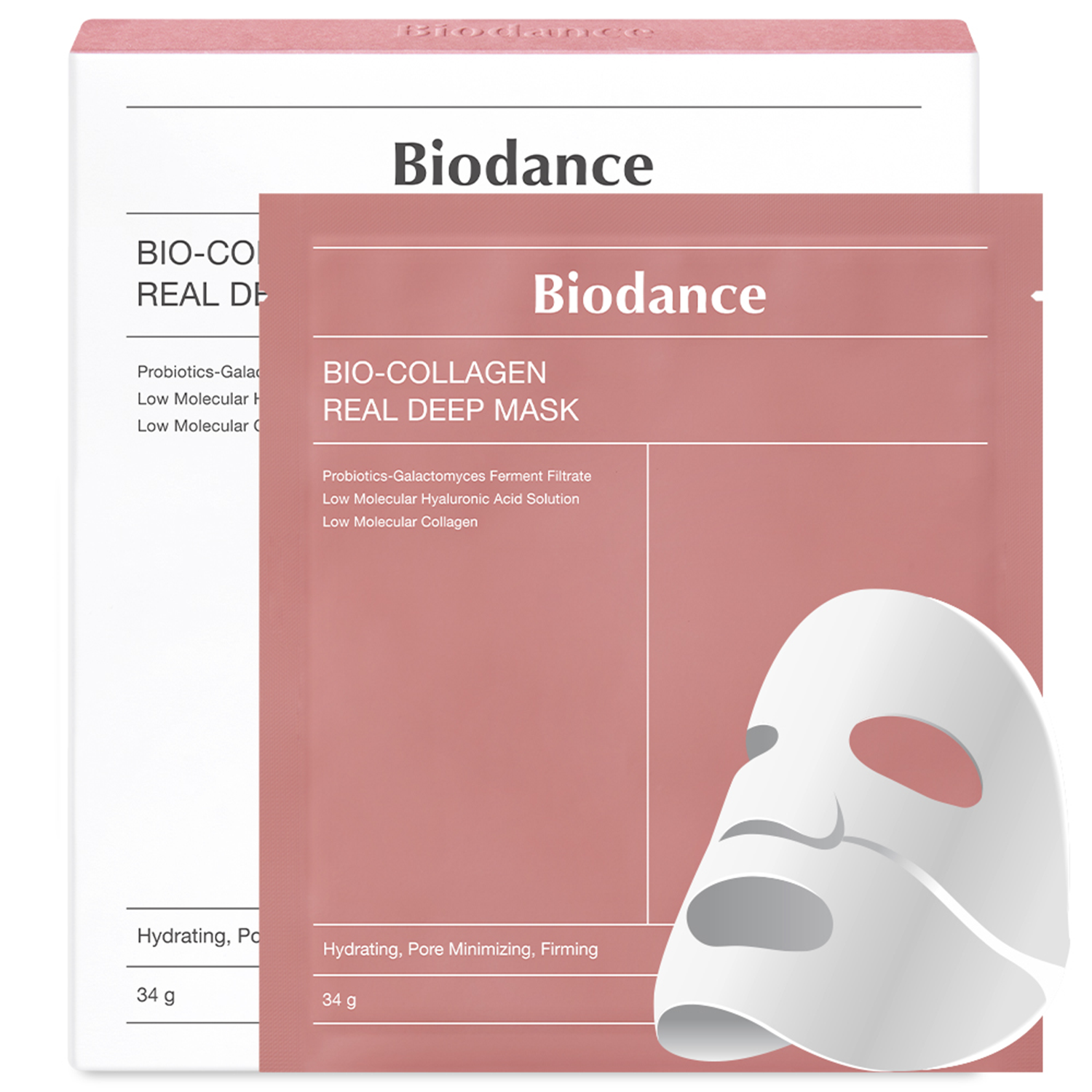 Nieznana Zestaw Biodance Bio Collagen Real Deep Mask, ujędrniająca maska do twarzy, 4 sztuki — Składniki i ocena
