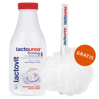 Lactovit Lactourea Firming, żel do kąpieli, 500 ml + myjka do kąpieli gratis - zdjęcie produktu