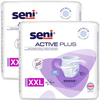 Zestaw Seni Active Plus, majtki chłonne, XXL, 140-190 cm, 2 x 10 sztuk - zdjęcie produktu