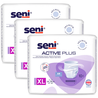 Zestaw Seni Active Plus, majtki chłonne, XL, 120-160 cm, 3 x 10 sztuk - zdjęcie produktu