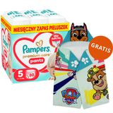 Pampers Premium Care Pants 5 (11-17 kg), pieluchomajtki, 80 sztuk + ręcznik-pelerynka Psi Patrol gratis - miniaturka zdjęcia produktu