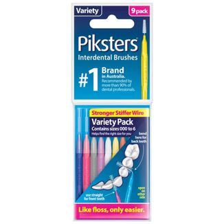 Piksters Regular MIX 000-6 szczoteczki międzyzębowe, zestaw startowy, 9 sztuk - zdjęcie produktu