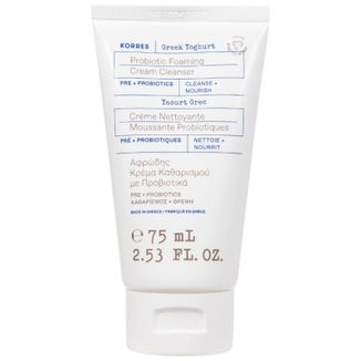 Korres Greek Yoghurt, kremowy żel do mycia twarzy z probiotykami, 75 ml - zdjęcie produktu