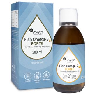 Aliness Fish Omega 3 Forte Trójglicerydy 50/25, 200 ml - zdjęcie produktu