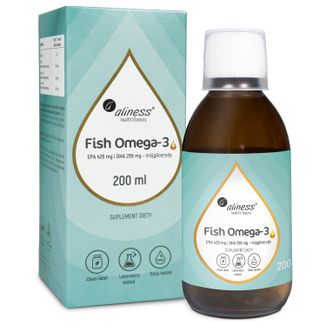 Aliness Fish Omega 3 Trójglicerydy 18/12, 200 ml - zdjęcie produktu