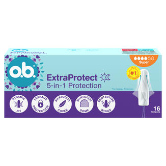 O.B. ExtraProtect Super, tampony higieniczne, 16 sztuk O.B. ExtraProtect Super, tampony higieniczne, 16 sztuk - zdjęcie produktu