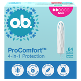 O.B. ProComfort Mini, tampony higieniczne, 64 sztuki - miniaturka zdjęcia produktu